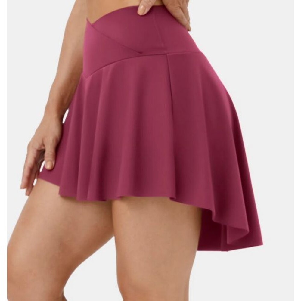 Halara Cloudful Air Cordovan Hi-Low Mini Skort -Pockets- Size XS - Picture 2 of 12